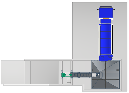 Anlagenlayout Vogelperspektive – mit Fahrzeug Draufsicht